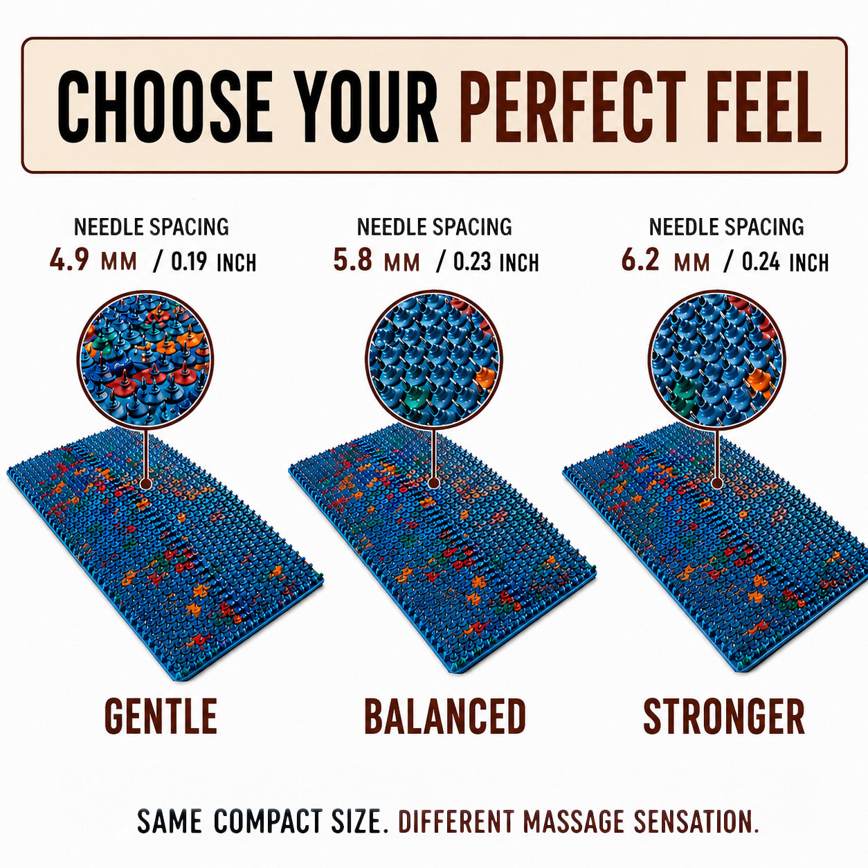 ACUPUNCTURE MAT CHANCE 4.9 PORTABLE FLAT MASSAGER FOR DELICATE SKIN