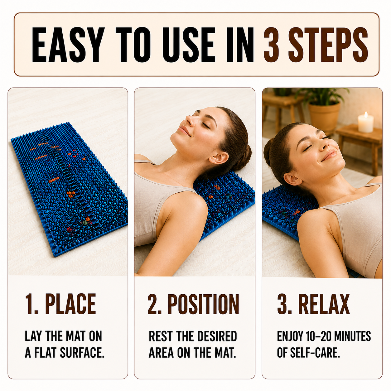 ACUPUNCTURE MAT CHANCE 4.9 PORTABLE FLAT MASSAGER FOR DELICATE SKIN