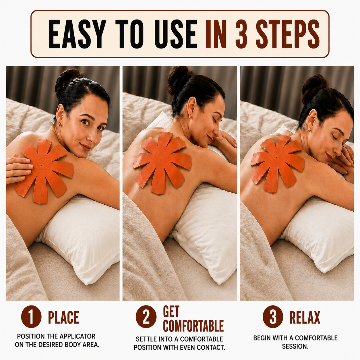 FLAT ACUPUNCTURE APPLICATOR FLOWER CAMOMILE