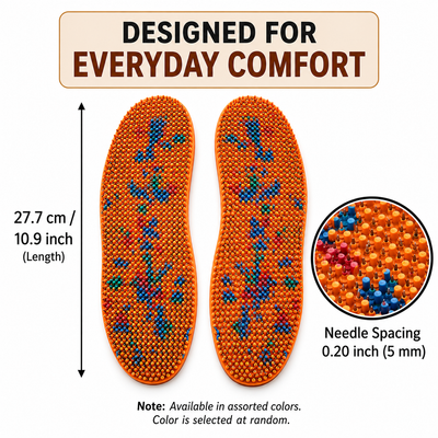ACUPUNCTURE INSOLES FOR FOOT MASSAGE AND SPECIAL THERAPY (MEDIUM)