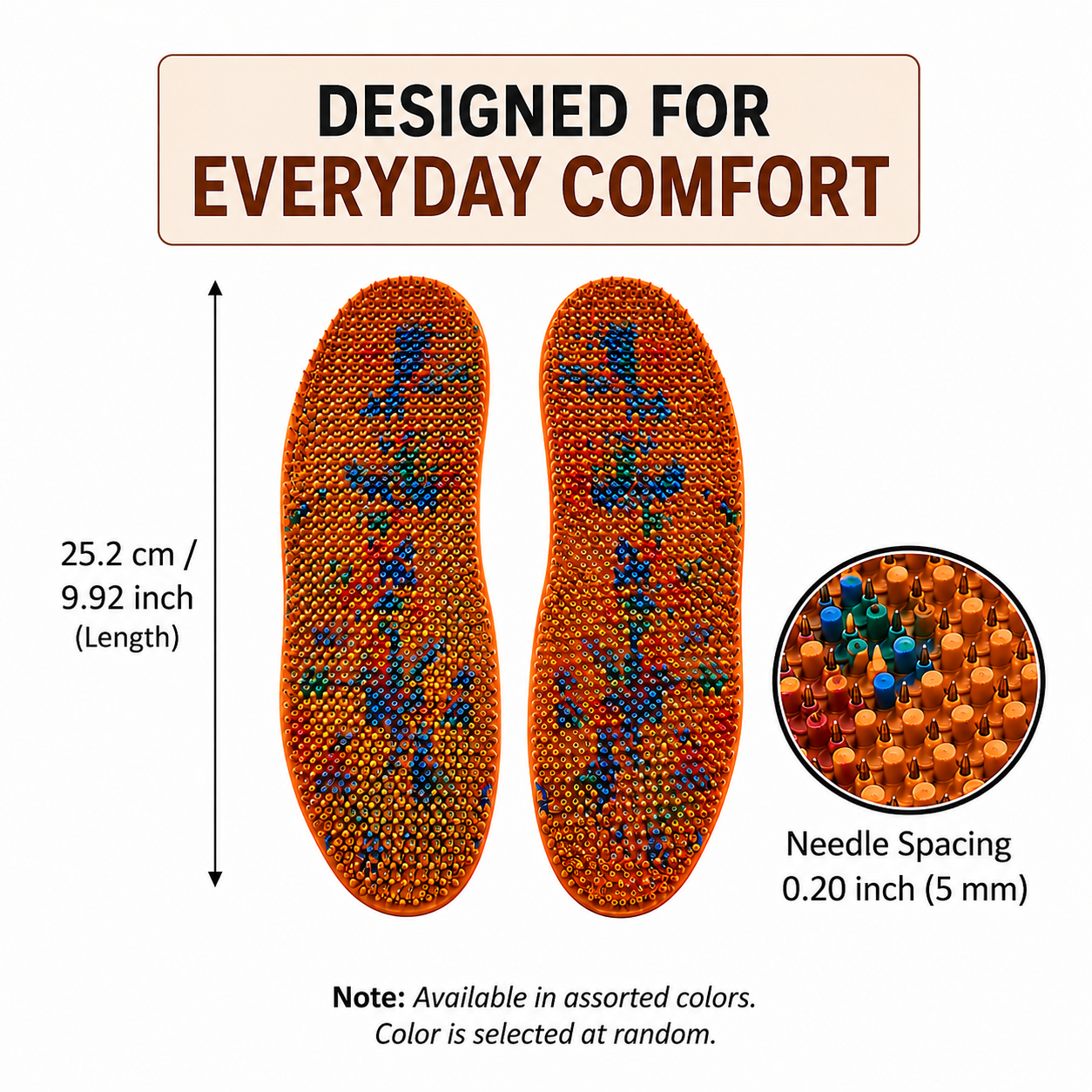 ACUPUNCTURE INSOLES FOR FOOT MASSAGE AND SPECIAL THERAPY (SMALL)